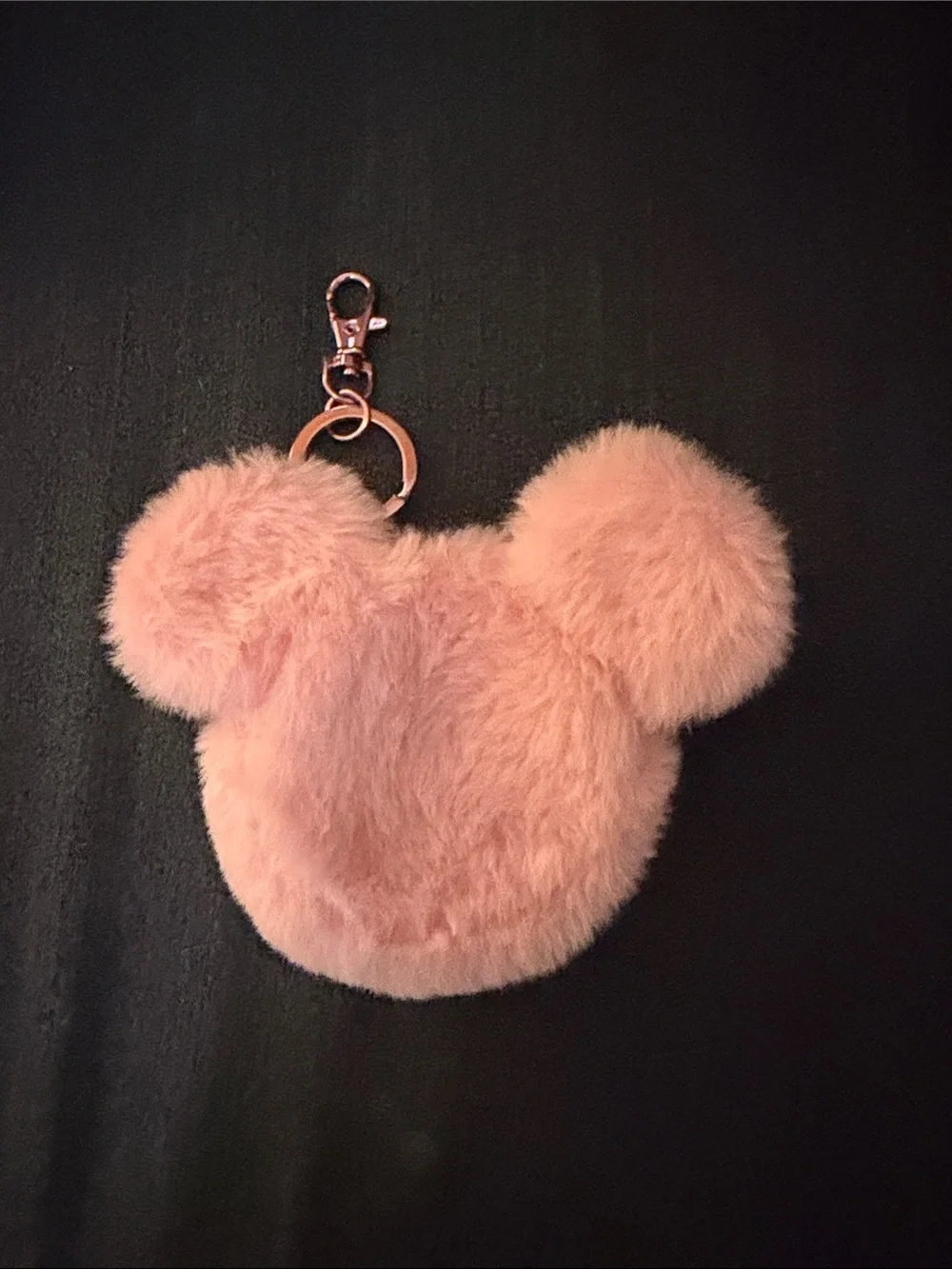 Plush Pink Pom-Pom Mouse Keychain/Bag Charm